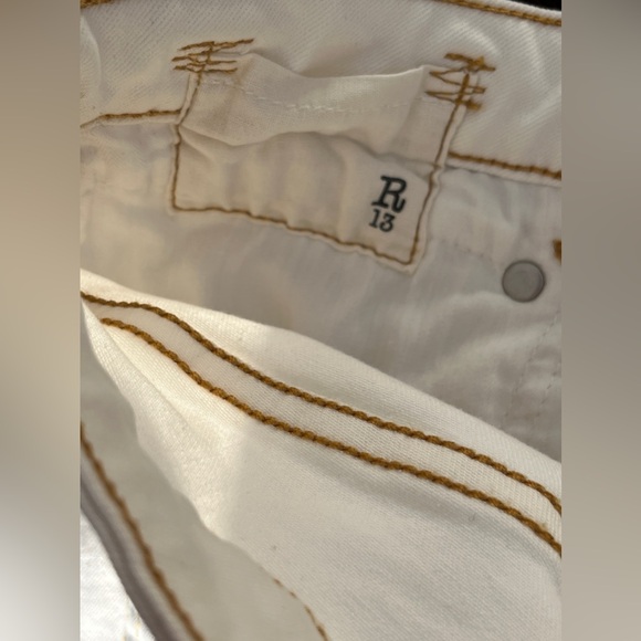 🔻 R13 Boy Straight Denim Garett White Distressed - size 25 - Picture 13 of 16